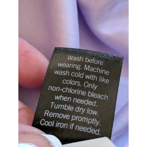 Simply Vera Vera Wang Top Women's XL Purple Smocked Ruffle Blouse Boho Sheer - Picture 11 of 14